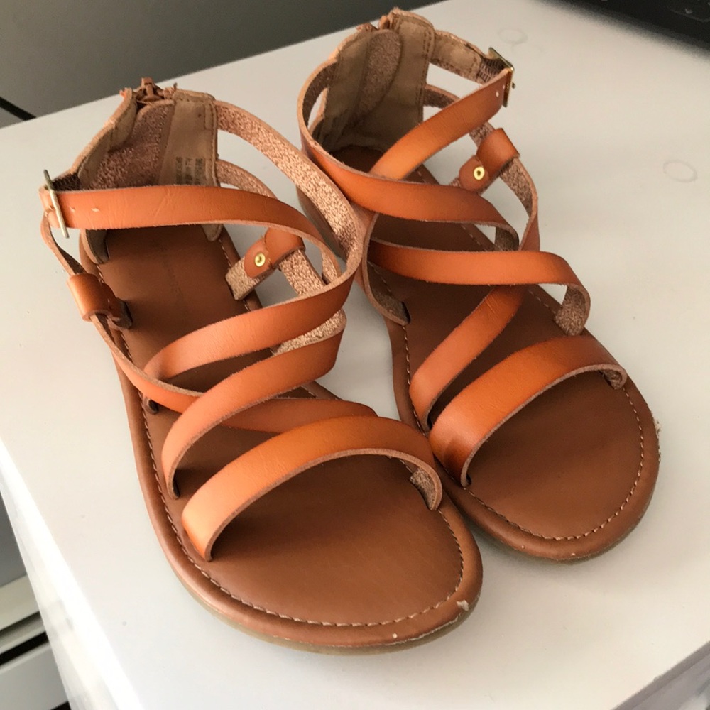 Rampage Girls size 3 gladiator sandals brown